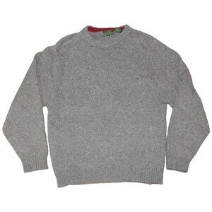 Vintage Hamilton Collection 100% Shetland Wool Crew Neck Sweater Gray Men's XXL